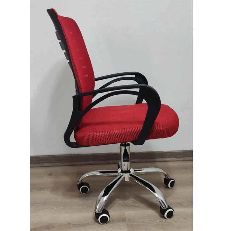 Silla de escritorio Roja Uron Base metal-1