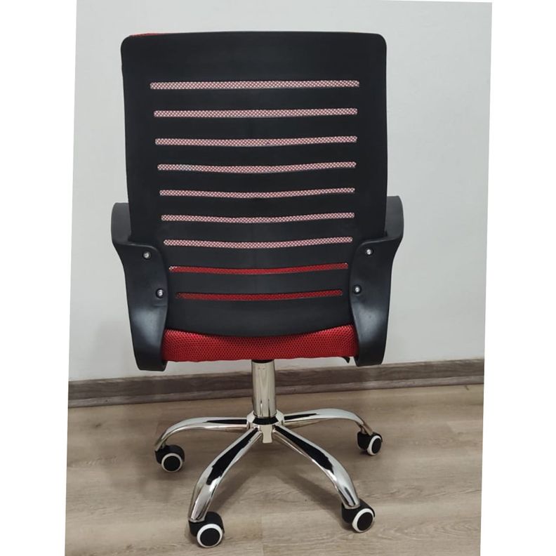 Silla de escritorio Roja Uron Base metal-4