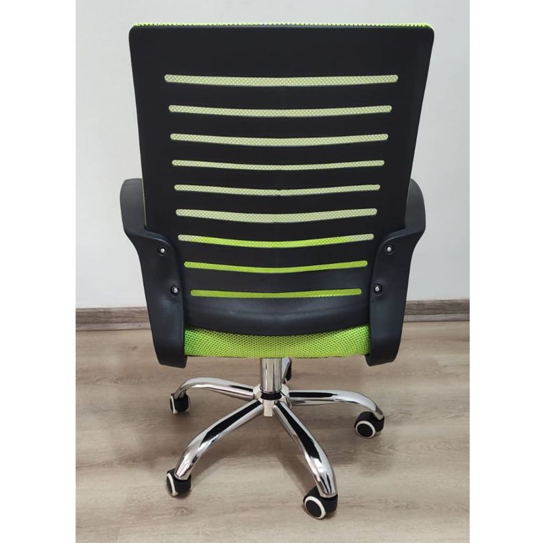 Silla de escritorio Verde Uron Base metal-4