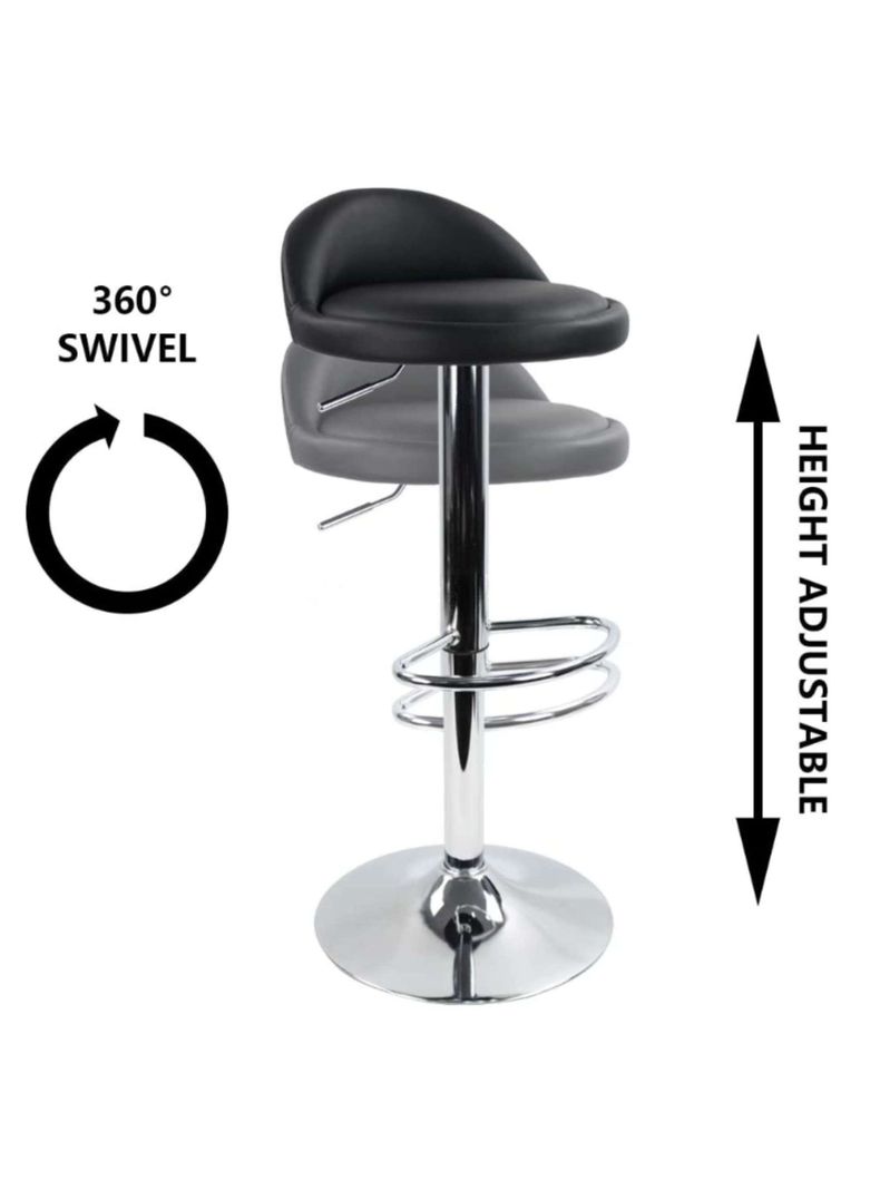 Piso Bar taburete PARIS negro PACK X2-2