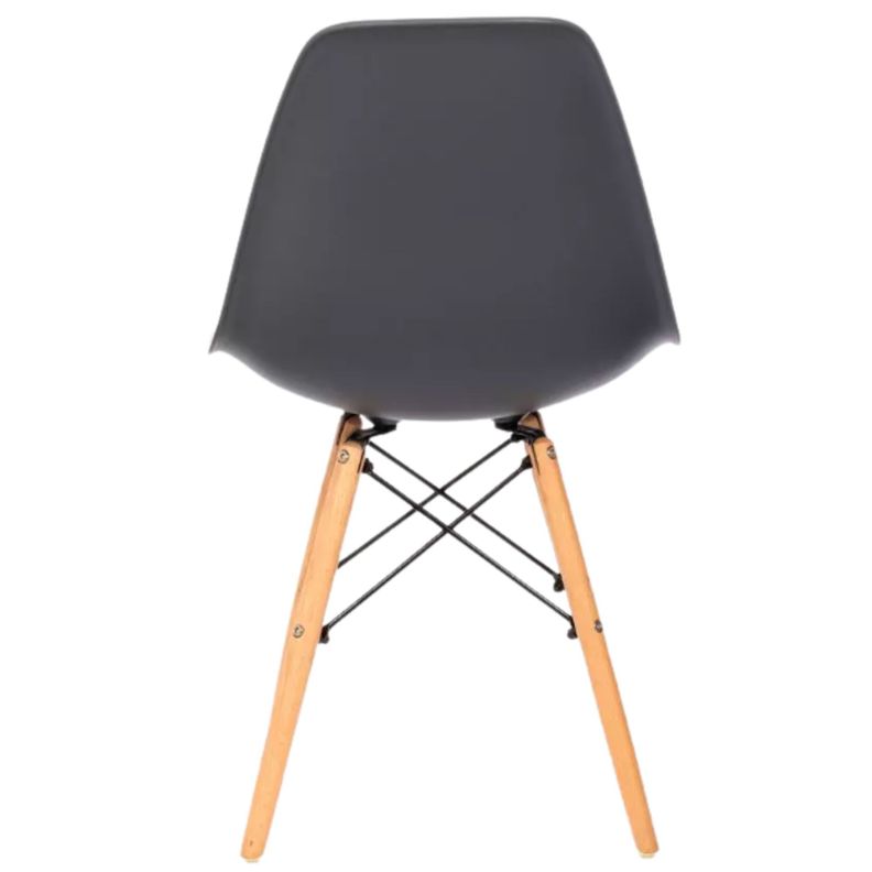 Juego De Comedor eames Redondo 4 sillas Blanco y Gris Oscuro 80 cm-7