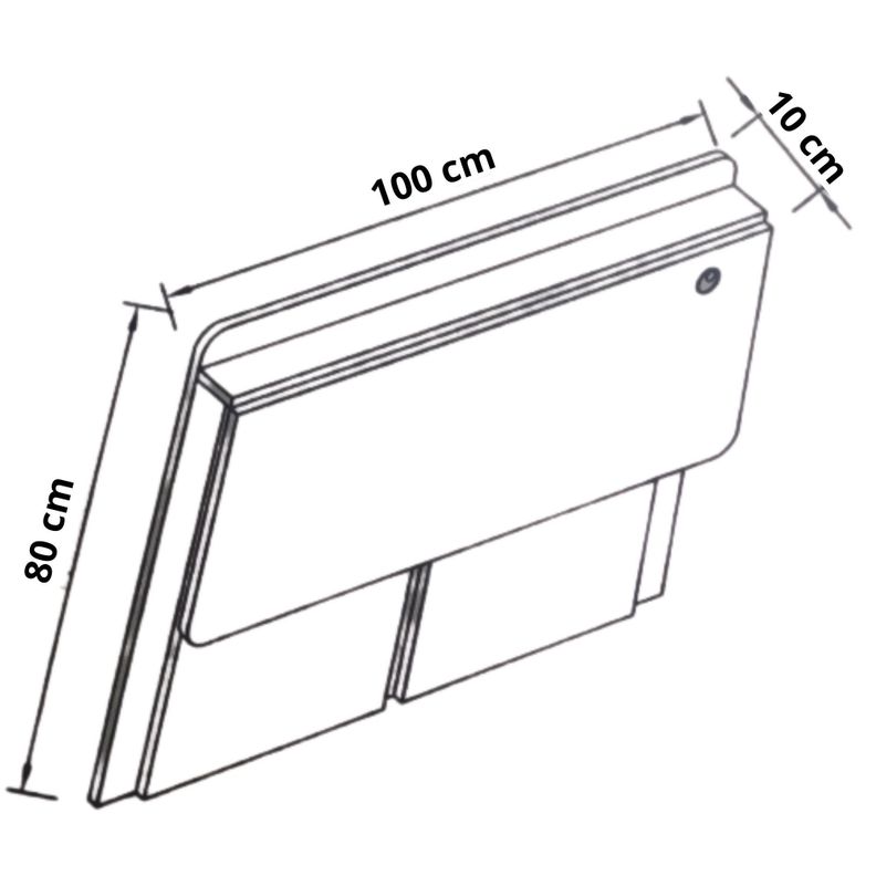 Escritorio plegable 100 cm Blanco-4