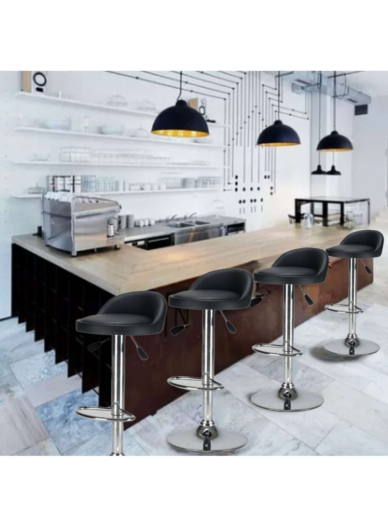 Piso Bar taburete PARIS negro PACK X4-1
