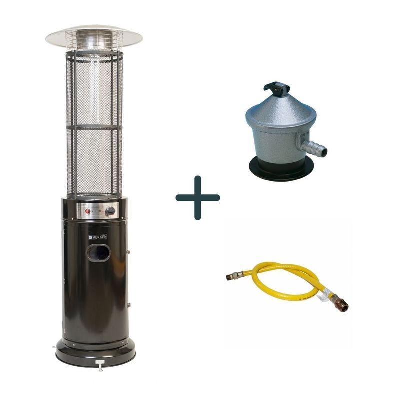 Estufa Exterior Gas Mork - Negro | Calefactor para Terrazas y Patios-5
