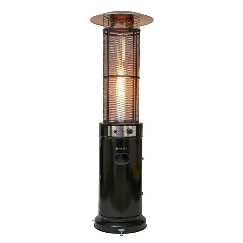 Verken Estufa Exterior Gas Mork - Negro | Calefactor para Terrazas y Patios