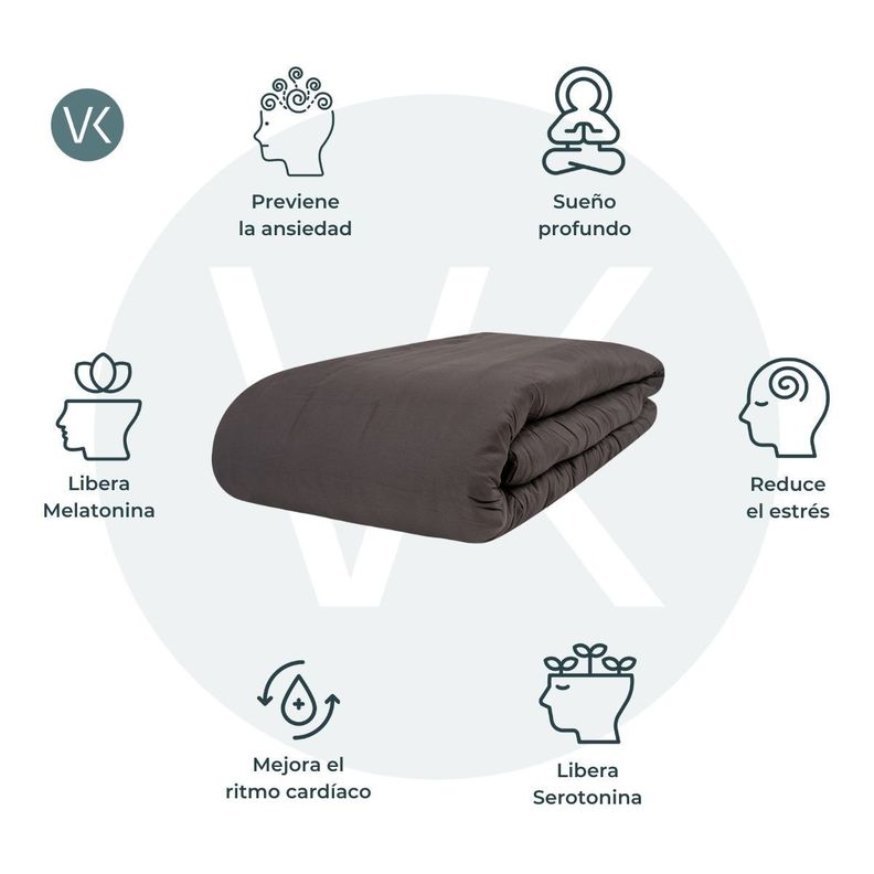 Manta Pesada + Cobertor | 1/1,5 Plazas - 6 kg-3