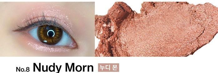 Delineadores coreanos con glitter en lápiz - UNLEASHIA Pretty Easy Glitter Stick N°8 Nudy Morn-1