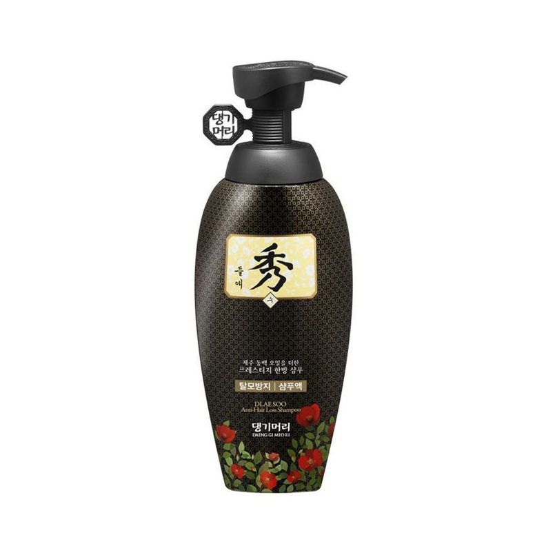Shampoo coreano para caida del cabello con aceite de camelia y romero - DGMR Miel