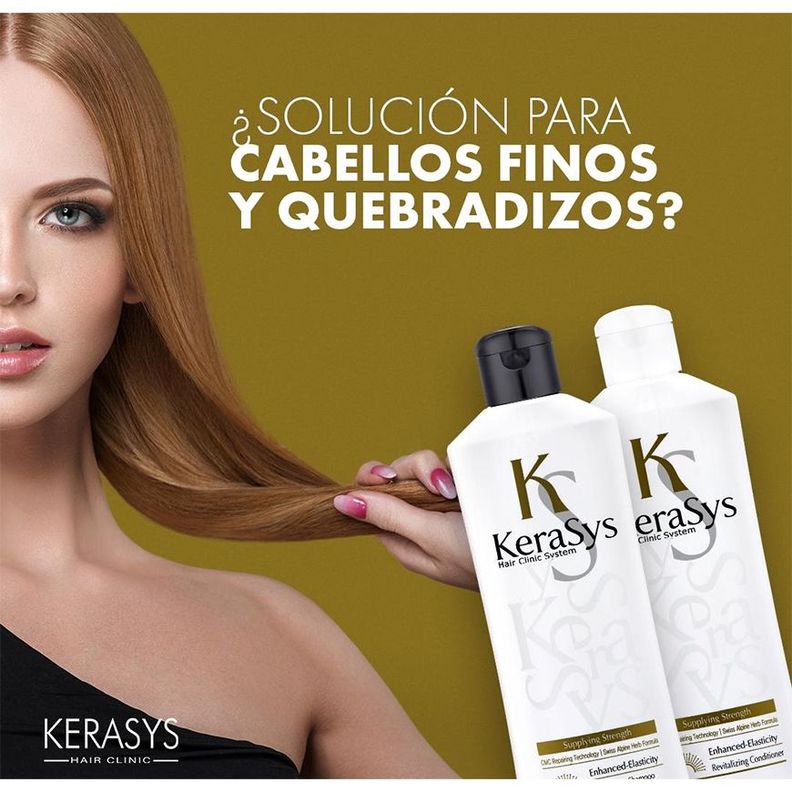 Shampoo para cabellos finos y quebradizos con keratina - KERASYS Revitalizing Shampoo 400ml-2