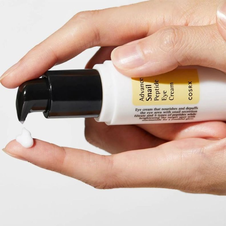 Crema hidratante coreana de contorno de ojos con mucina de caracol - COSRX Peptide Eye Cream-3