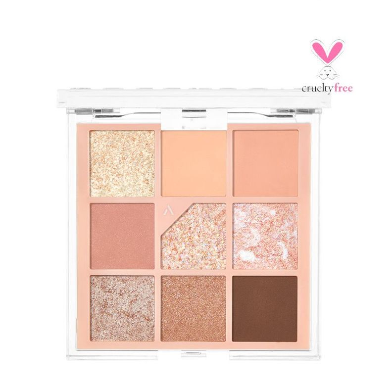 Paleta de maquillaje UNLEASHIA con acabados brillantes, N3. All of Coral Pink - Maquillaje Coreano-0