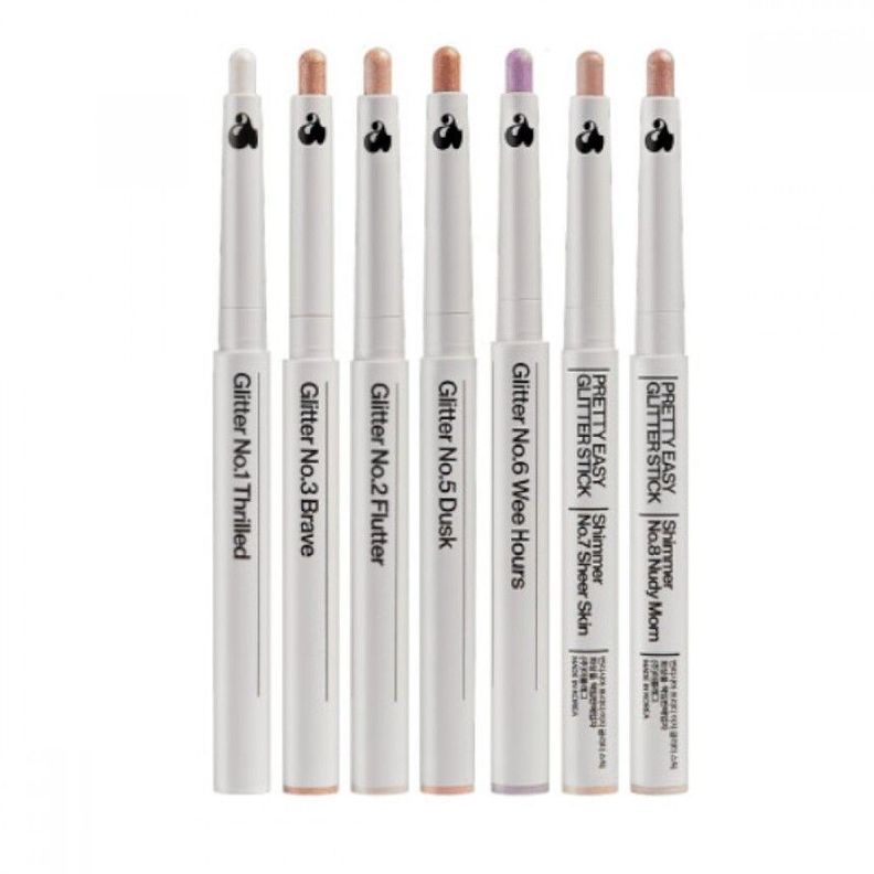 Delineadores coreanos con glitter en lápiz - UNLEASHIA Pretty Easy Glitter Stick N°7 Sheer Skin-0
