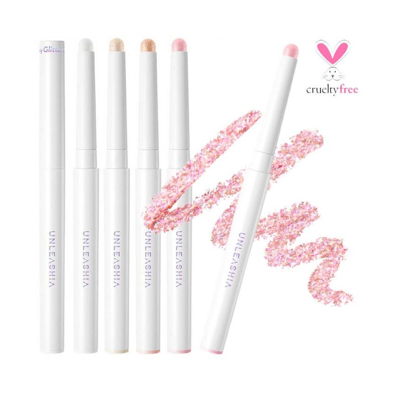 Delineadores coreanos con glitter en lápiz- UNLEASHIA Pretty Easy Glitter Stick N°1 Thrilled-0