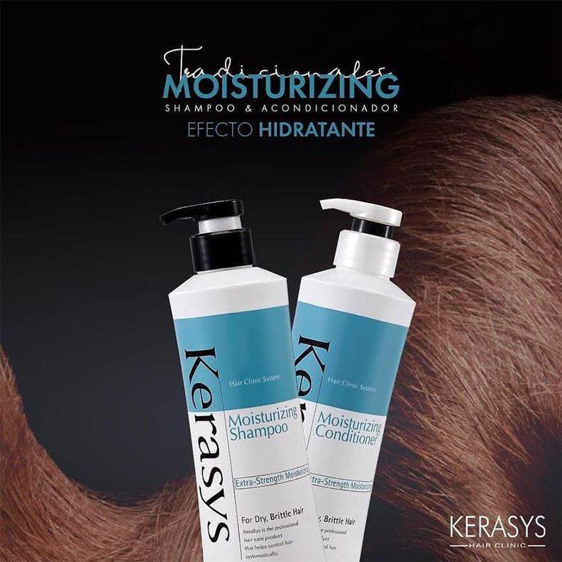 Shampoo hidratante para cabello reseco y frágil con keratina - KERASYS  Moisturizing Shampoo 600ml-1