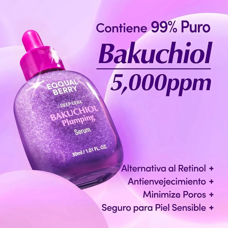 Sérum Voluminizador Anti-Edad Bakuchiol Cosmético Coreano 30ml