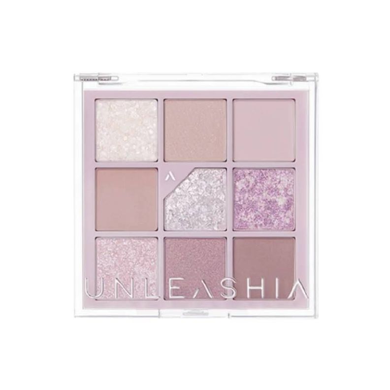 Paleta de maquillaje UNLEASHIA con acabados brillantes, N4. All of Lavender Fog- Maquillaje Coreano-0