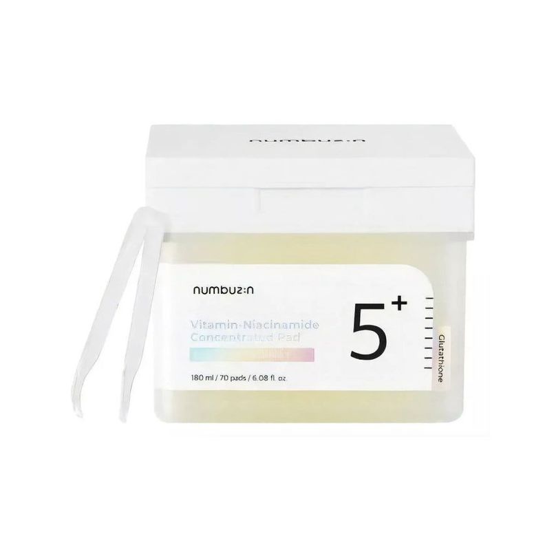 Numbuzin Almohadillas Faciales Iluminadoras con Vitamina C y Niacinamida Cosmetica Coreana 70 Unidad