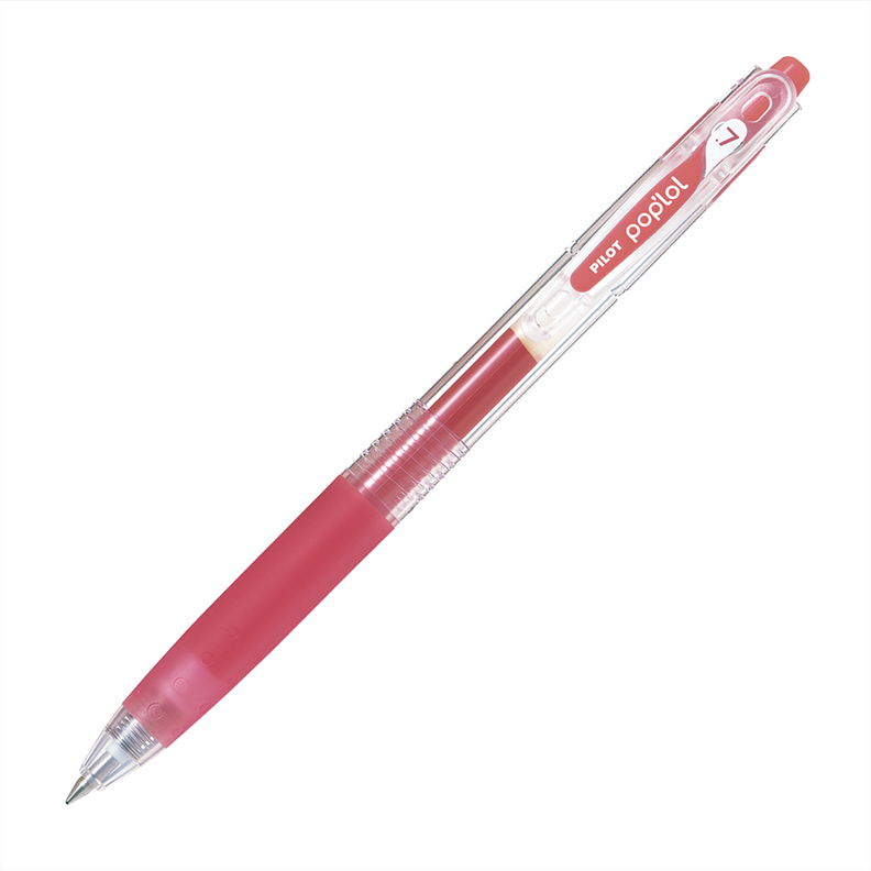 12 un. Lapiz Gel Pop´lol Rosado Coral 0.7 mm.-1