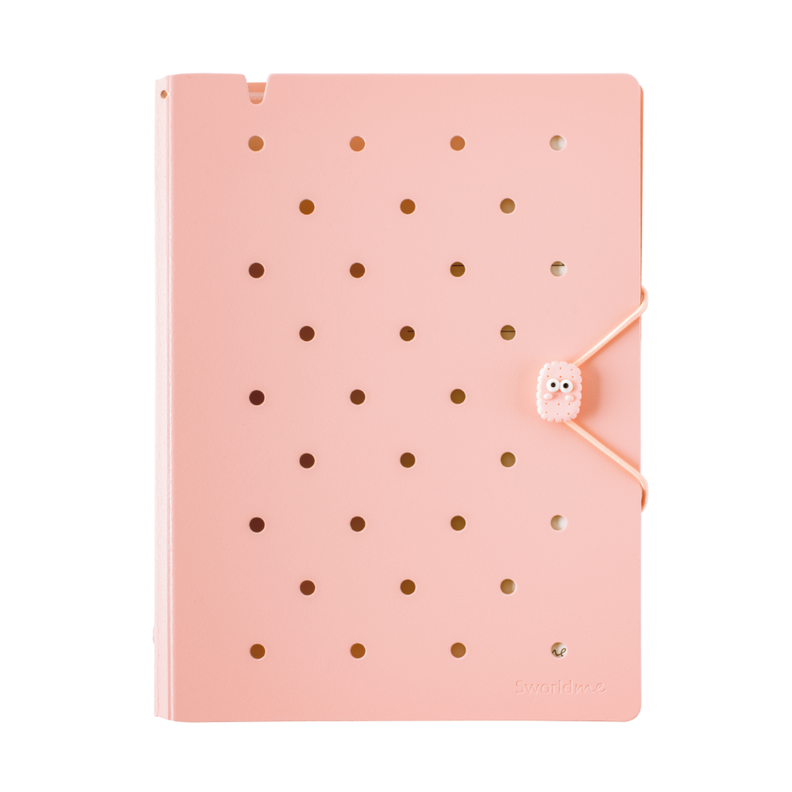 Agenda A5 Rosada Tapa Pin  6 Anillos -0