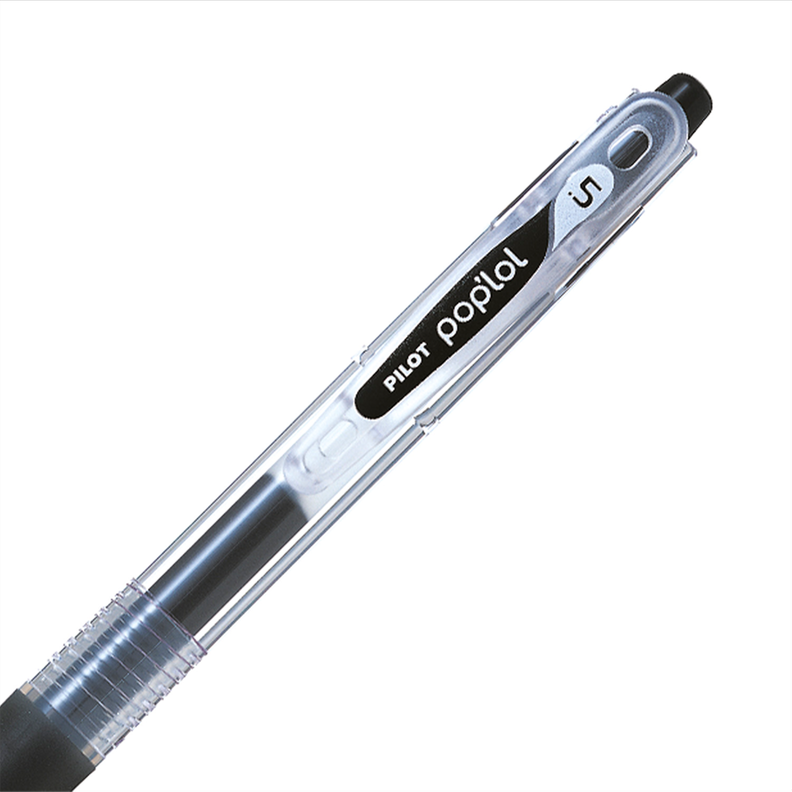 12 un. Lapiz Gel Pop´lol Negro 0.5 mm.-2