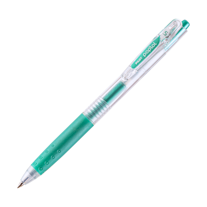 12 un. Lapiz Gel Pop´lol Verde Metalico 0.5 mm.-0