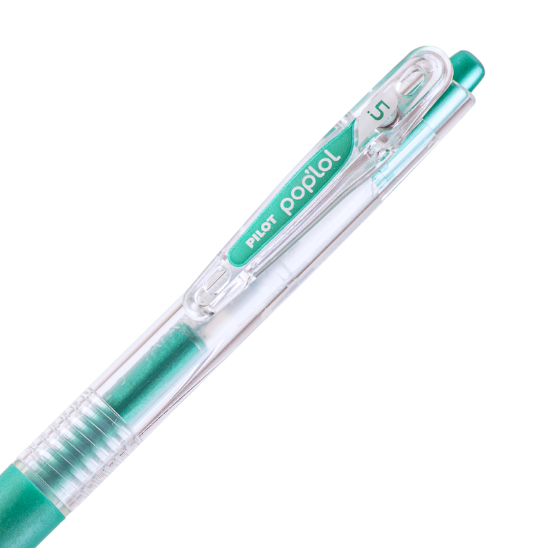 12 un. Lapiz Gel Pop´lol Verde Metalico 0.5 mm.-1