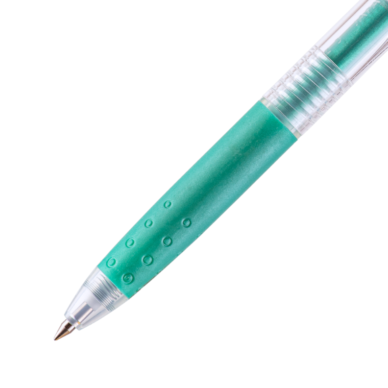 12 un. Lapiz Gel Pop´lol Verde Metalico 0.5 mm.-2