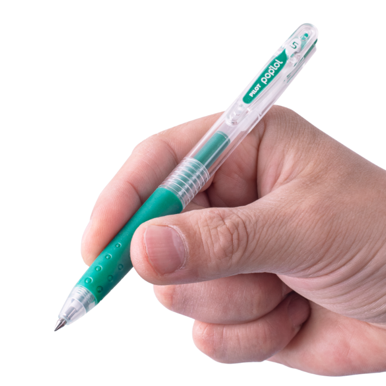 12 un. Lapiz Gel Pop´lol Verde Metalico 0.5 mm.-3