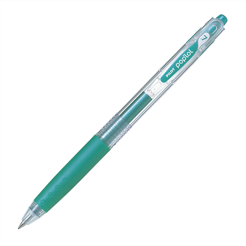12 un. Lapiz Gel Pop´lol Verde Metalico 0.7 mm.-1
