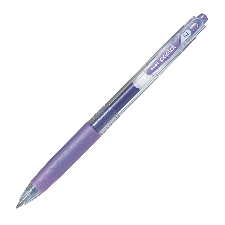 12 un. Lapiz Gel Pop´lol Violeta Metalico 0.7 mm.-1