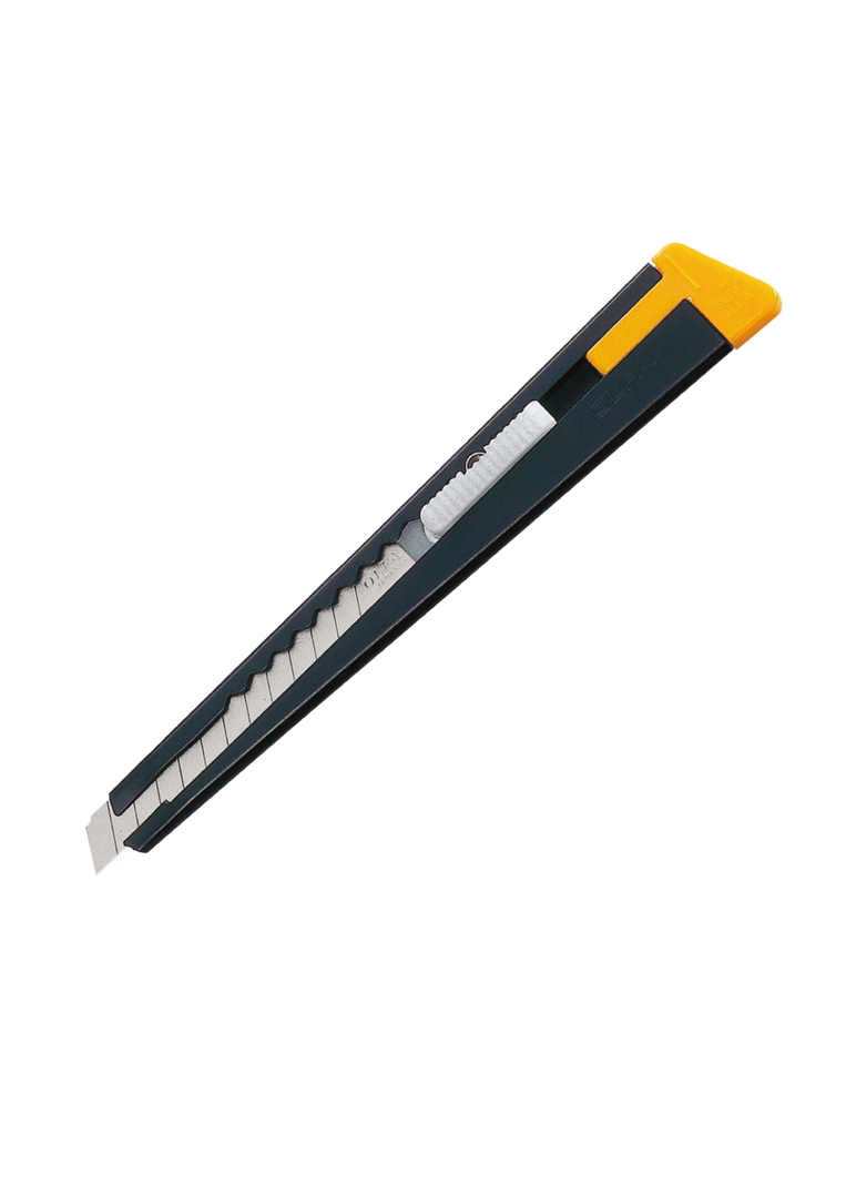 CUCHILLO MEDIANO METÁLICO CON SEGURO AUTOMÁTICO-0