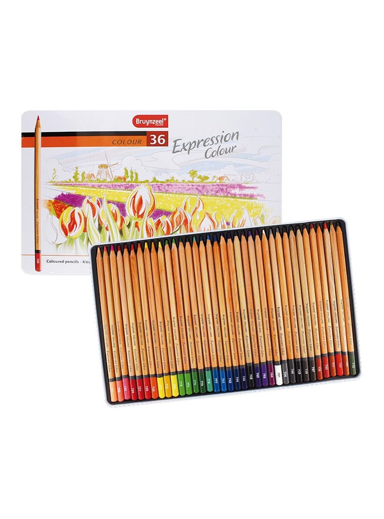 LÁPICES EXPRESSION 36 COLORES CAJA METÁLICA-0