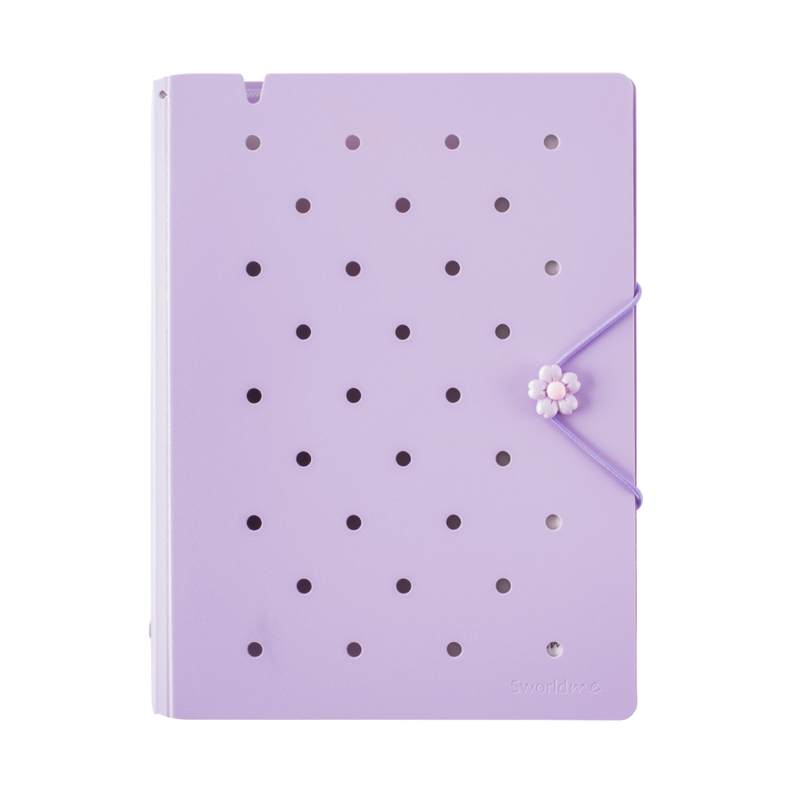 Agenda A5 Morada Tapa Pin  6 Anillos -0
