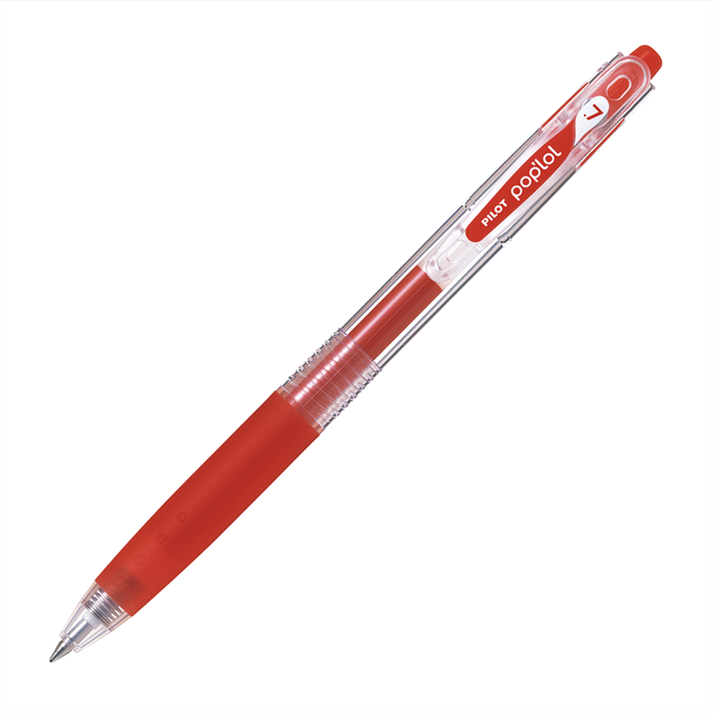 12 un. Lapiz Gel Pop´lol Rojo 0.7 mm.-1