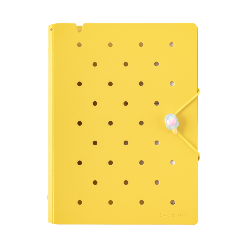 Agenda A5 Amarilla Tapa Pin  6 Anillos -0