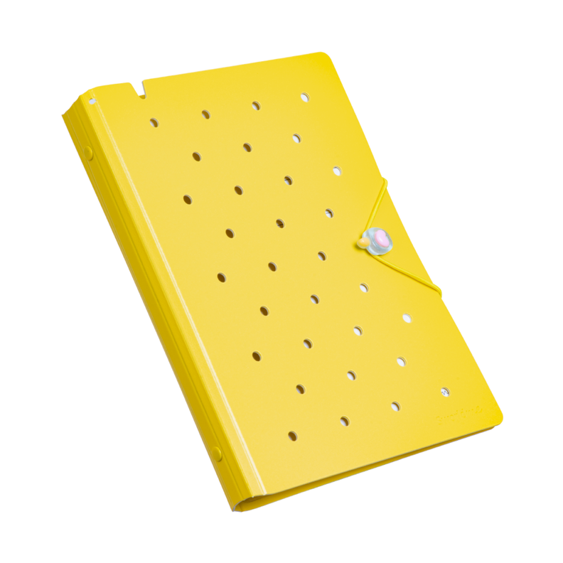 Agenda A5 Amarilla Tapa Pin  6 Anillos -2