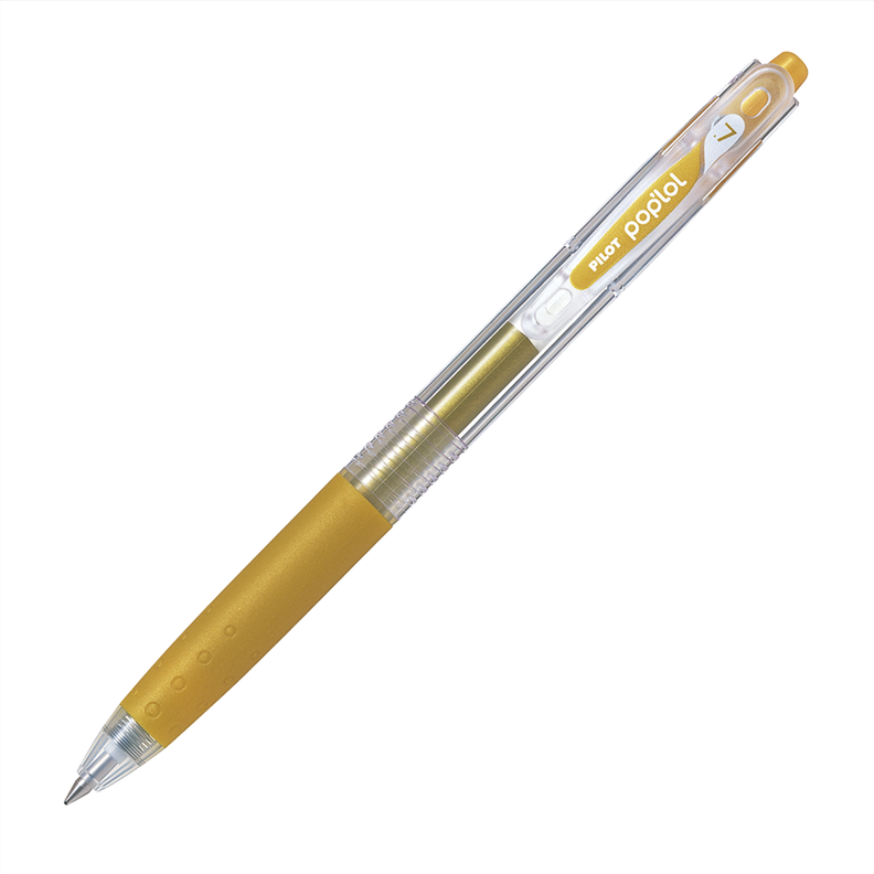 12 un. Lapiz Gel Pop´lol Dorado 0.7 mm.-0