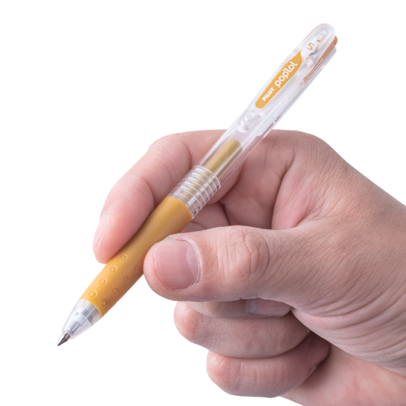 12 un. Lapiz Gel Pop´lol Dorado 0.5 mm.-3