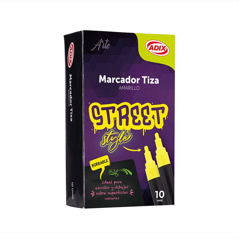 Marcador Tiza Amarillo ADIX