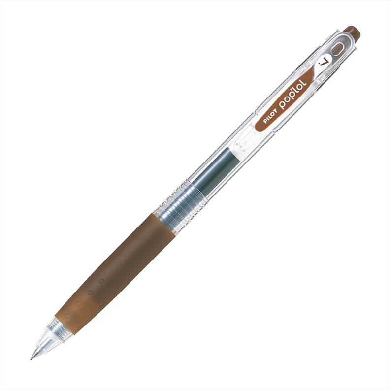 12 un. Lapiz Gel Pop´lol Cafe Oscuro 0.7 mm.-0