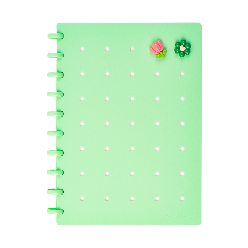 Cuaderno B5 c/ Pines Verde Agua Anillado-0
