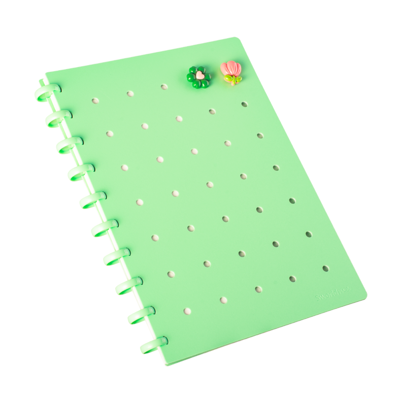 Cuaderno B5 c/ Pines Verde Agua Anillado-2