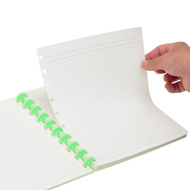 Cuaderno B5 c/ Pines Verde Agua Anillado-3