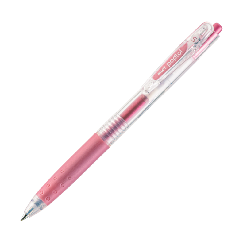 12 un. Lapiz Gel Pop´lol Rosado Metalico 0.5 mm.-0