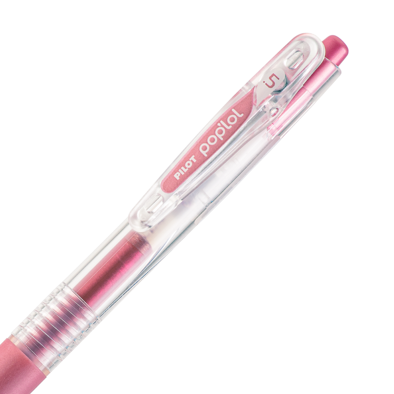 12 un. Lapiz Gel Pop´lol Rosado Metalico 0.5 mm.-1