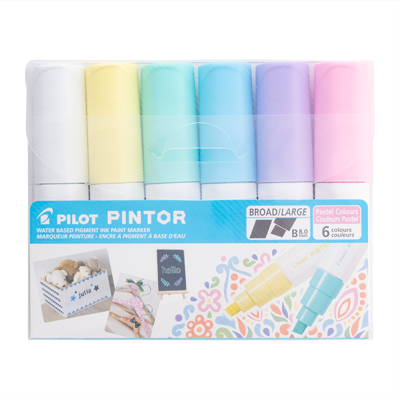 Pintor Set Pastel Punta Biselada 6 un. Surtido