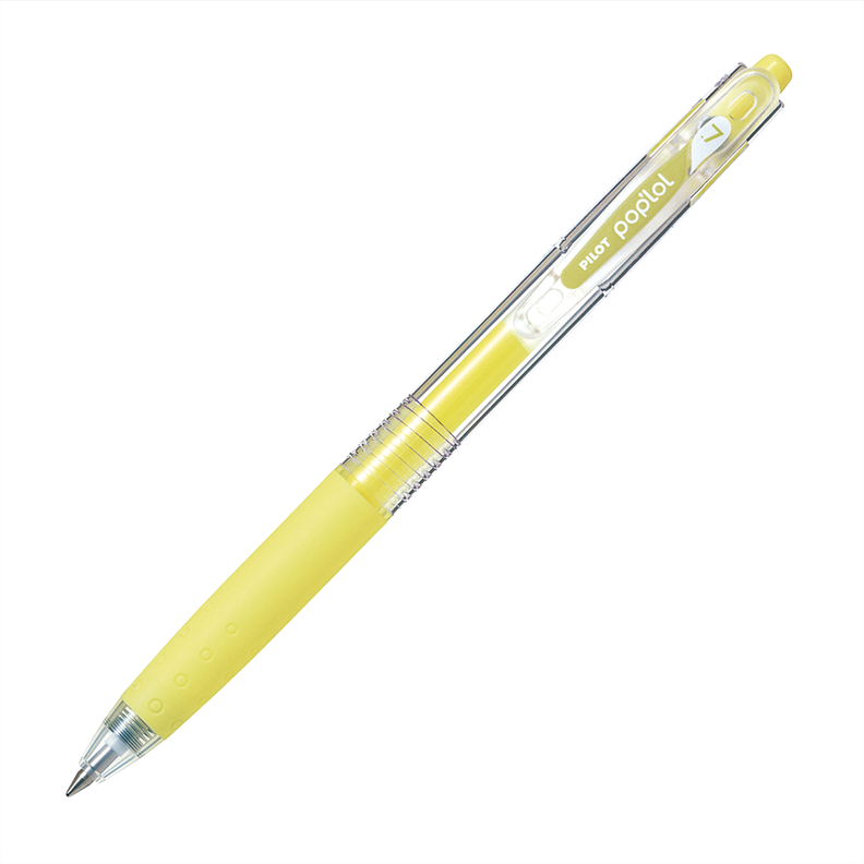 12 un. Lapiz Gel Pop´lol Amarillo Pastel 0.7 mm.-0