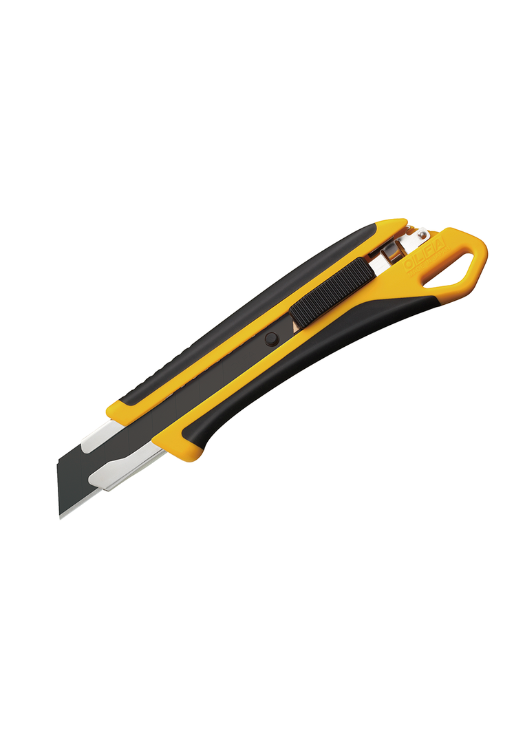 CUCHILLO INDUSTRIAL CON INCRUSTACIÓN ANTIDESLIZANTE, AGUJERO DE ENGANCHE Y SEGURO AUTOMÁTICO-0