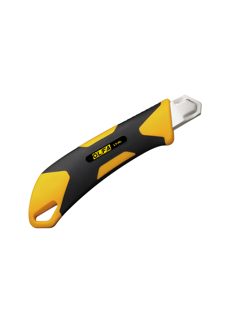 CUCHILLO INDUSTRIAL CON INCRUSTACIÓN ANTIDESLIZANTE, AGUJERO DE ENGANCHE Y SEGURO AUTOMÁTICO-1