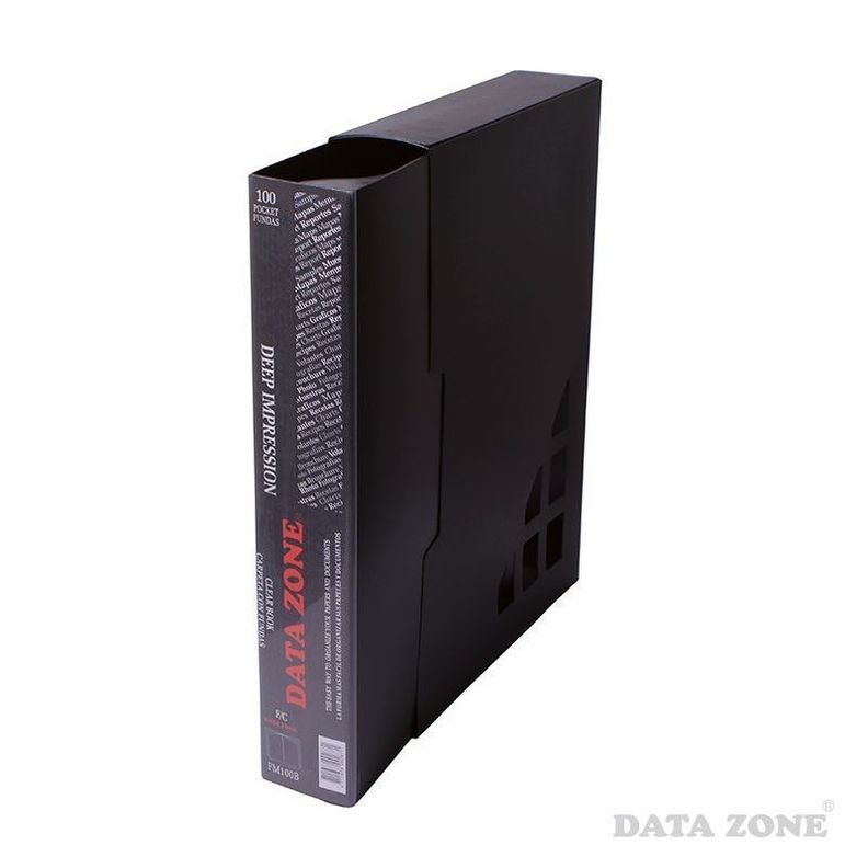 Carpeta Oficio 100 Fundas c/Estuche Negro-0